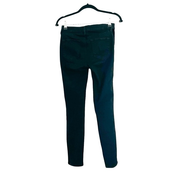 L'AGENCE Margot Velvet Stripe Jean in Noir High Rise Skinny Fit Womens Size 26 - Picture 3 of 5